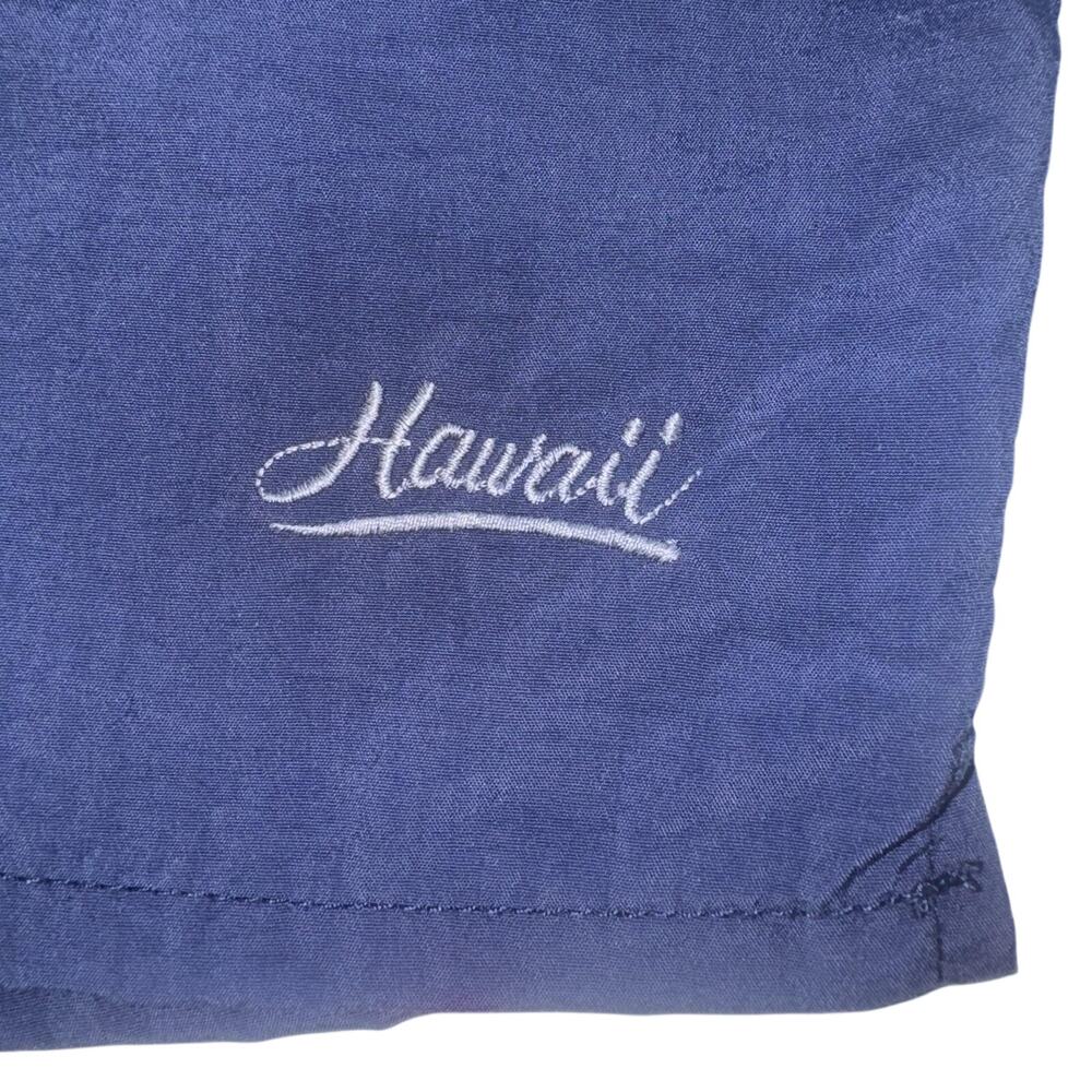 HAWAII SWIM TRUNKS MENS SIZE MEDIUM M BLUE NYLON BEACH BOARD SHORTS